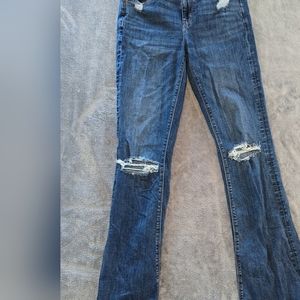 American eagle size 10 extra long distressed jeans